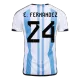 E. FERNANDEZ #24 Argentina Jersey 2022 Home -THREE STARS - ijersey
