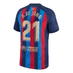 F. DE JONG #21 Barcelona Jersey 2022/23 Authentic Home - elmontyouthsoccer