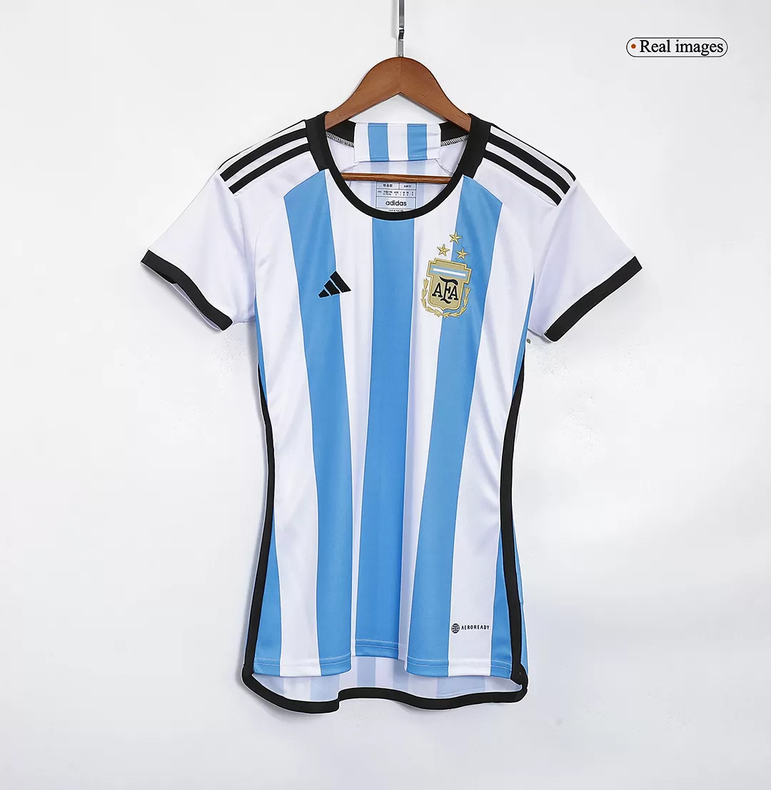 Women's MESSI #10 Argentina Jersey 2022 Home -THREE STARS