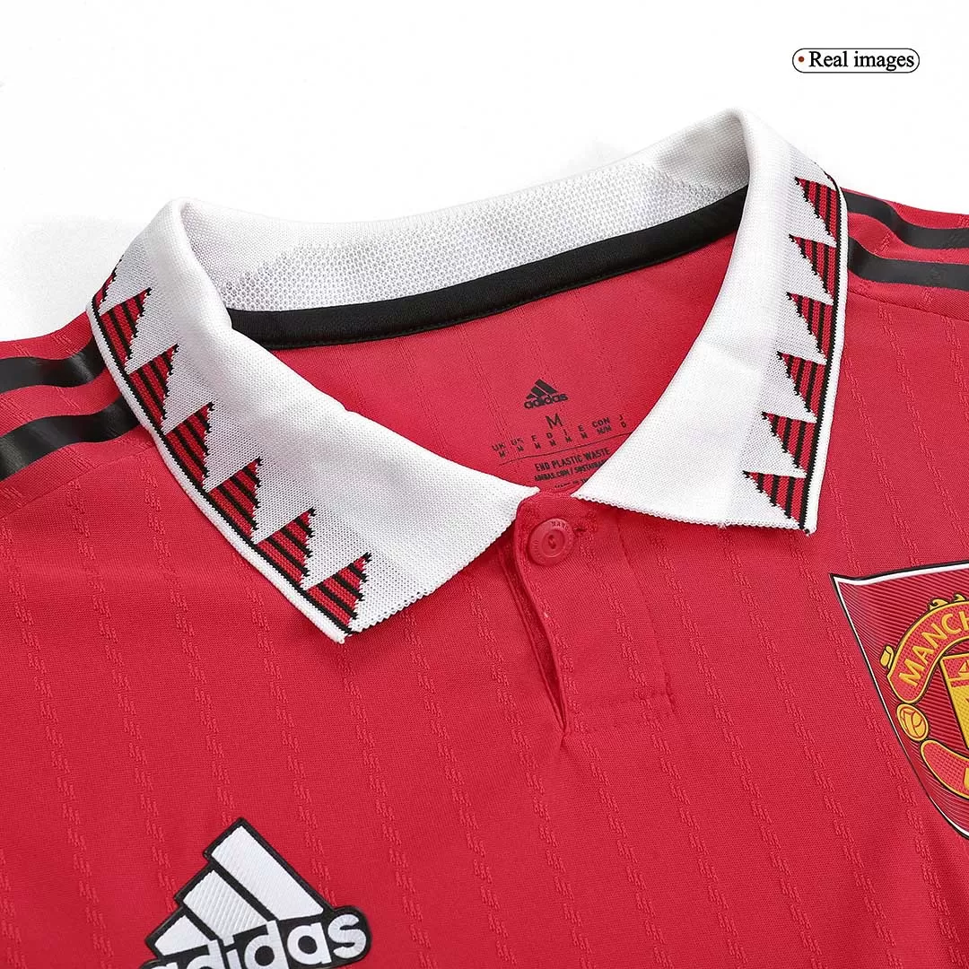 Manchester United Home Authentic Shirt 2022-23 Long Sleeve