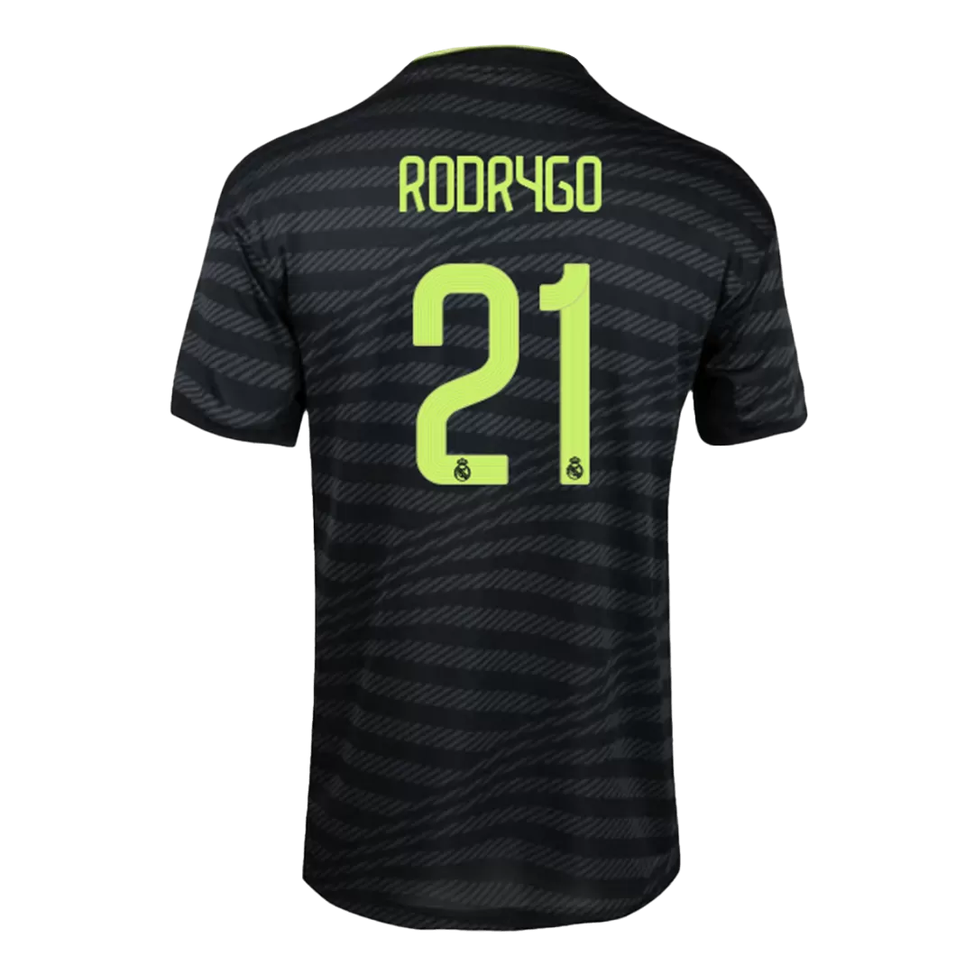 Real Madrid 2022/23 Home Rodrygo #21 Jersey Name Set