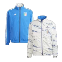 Italy Reversible Anthem Jacket 2023 - White/Blue - ijersey