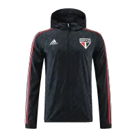 Sao Paulo FC Hoodie Windbreaker Jacket 2022/23 - Black - elmontyouthsoccer