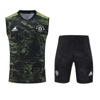 Manchester United Sleeveless Training Jersey Kit 2022/23 Black&Green - elmontyouthsoccer