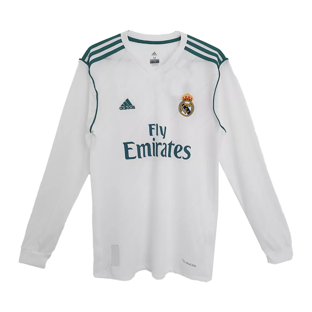 RONALDO #7 Real Madrid Jersey 2017/18 Home Retro - Long Sleeve