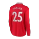 SANCHO #25 Manchester United Home Jersey 2022/23 - Long Sleeve - ijersey