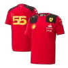 Scuderia Ferrari F1 Racing Team Carlos Sainz #55 T-Shirt 2023 - ijersey