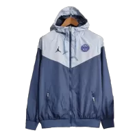 PSG Hoodie Windbreaker Jacket 2023/24 - Gray&Navy - elmontyouthsoccer