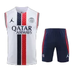 PSG Sleeveless Training Jersey Kit 2022/23 White - elmontyouthsoccer