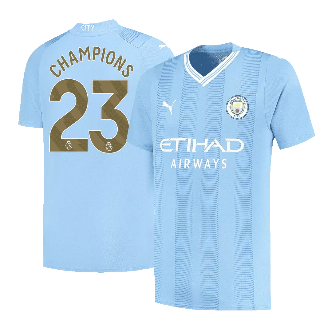 CHAMPIONS #23 Manchester City Jersey 2023/24 Home