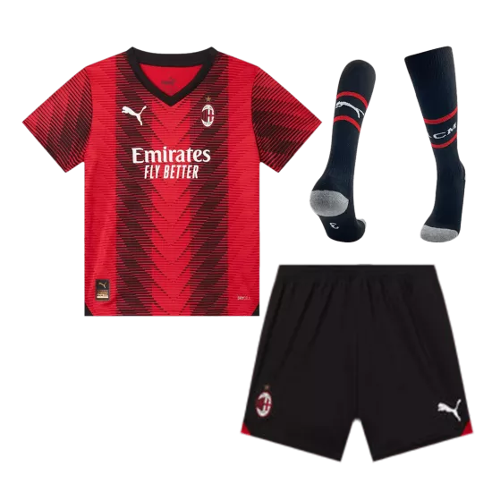 Youth AC Milan Jersey Whole Kit 2023/24 Home - ijersey