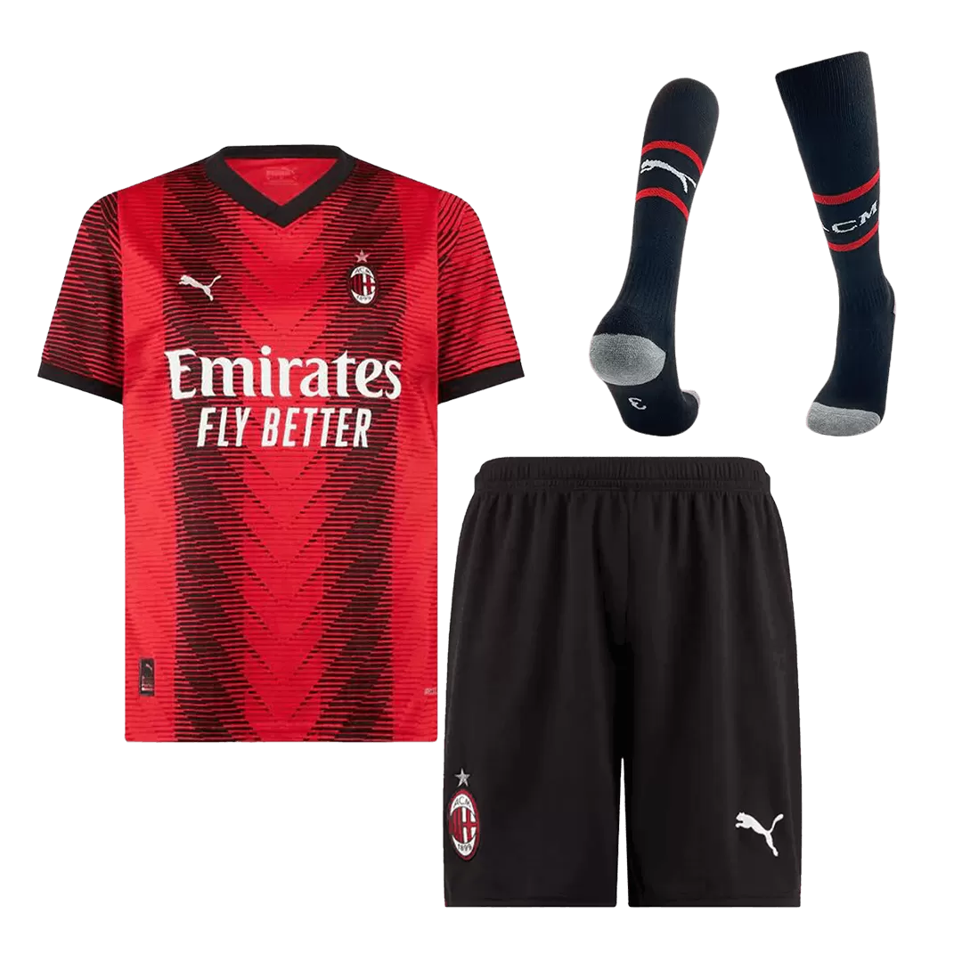 Youth AC Milan Jersey Whole Kit 2023/24 Home