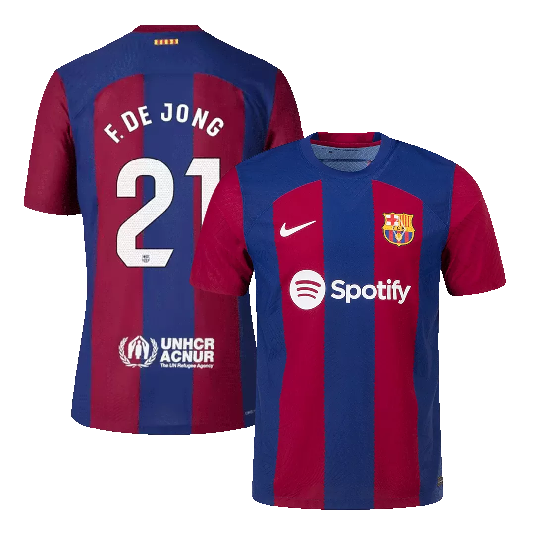 F. DE JONG #21 Barcelona Jersey 2023/24 Authentic Home