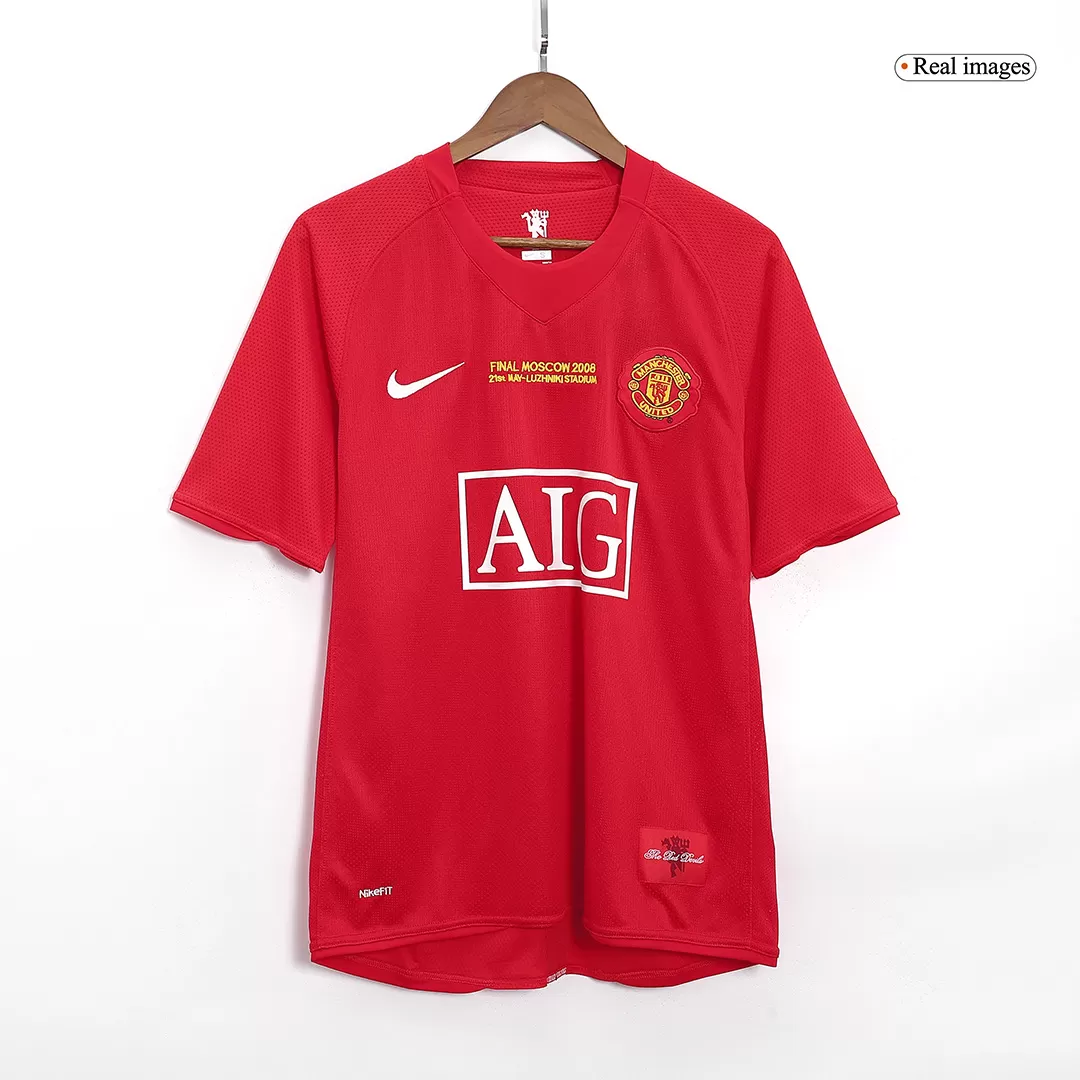 Ronaldo #7 Manchester United UCL Final 2008 Long Sleeves Retro Jersey - M