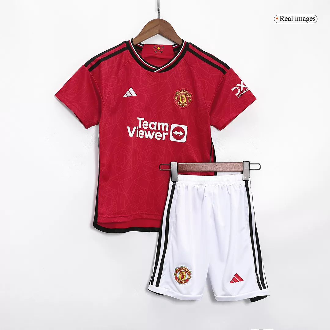 Youth Manchester United Jersey Kit 2023/24 Home