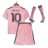 Youth MESSI #10 Inter Miami CF "Messi GOAT" Home Jersey Whole Kit 2023 - ijersey