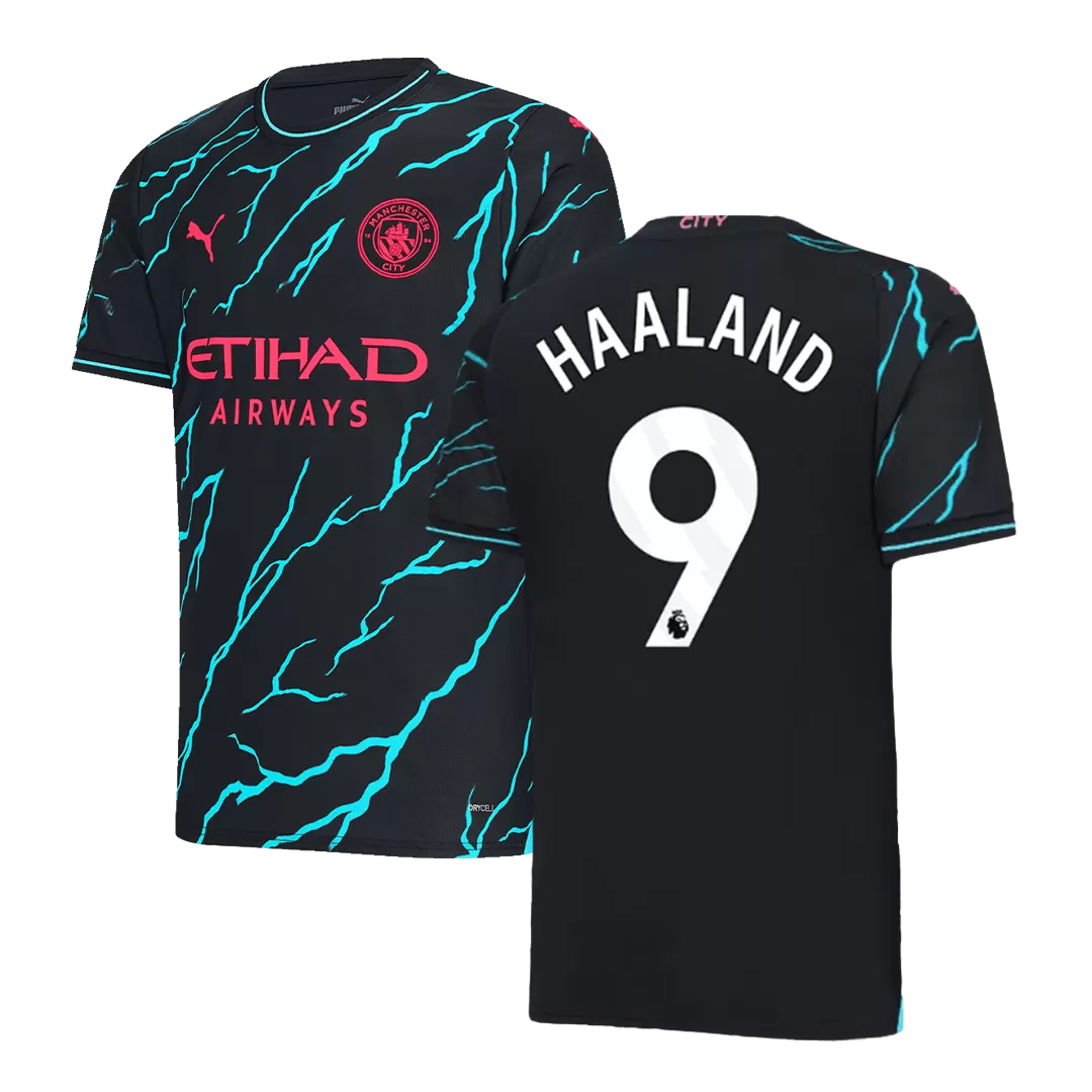 Mcfc Man City Home Jersey 2023/24 with Haaland 9 Printing