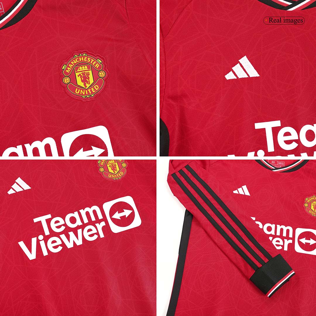 Youth Manchester United Jersey Kit 2023/24 Home - Long Sleeve - ijersey