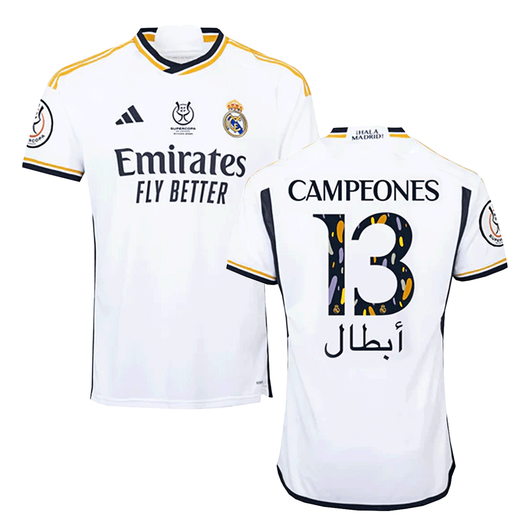 CAMPEONES #13 Real Madrid Jersey 2023/24 Home Campeones Supercopa - ijersey