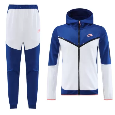 Customize Hoodie Training Kit (Jacket+Pants) Blue&White - ijersey