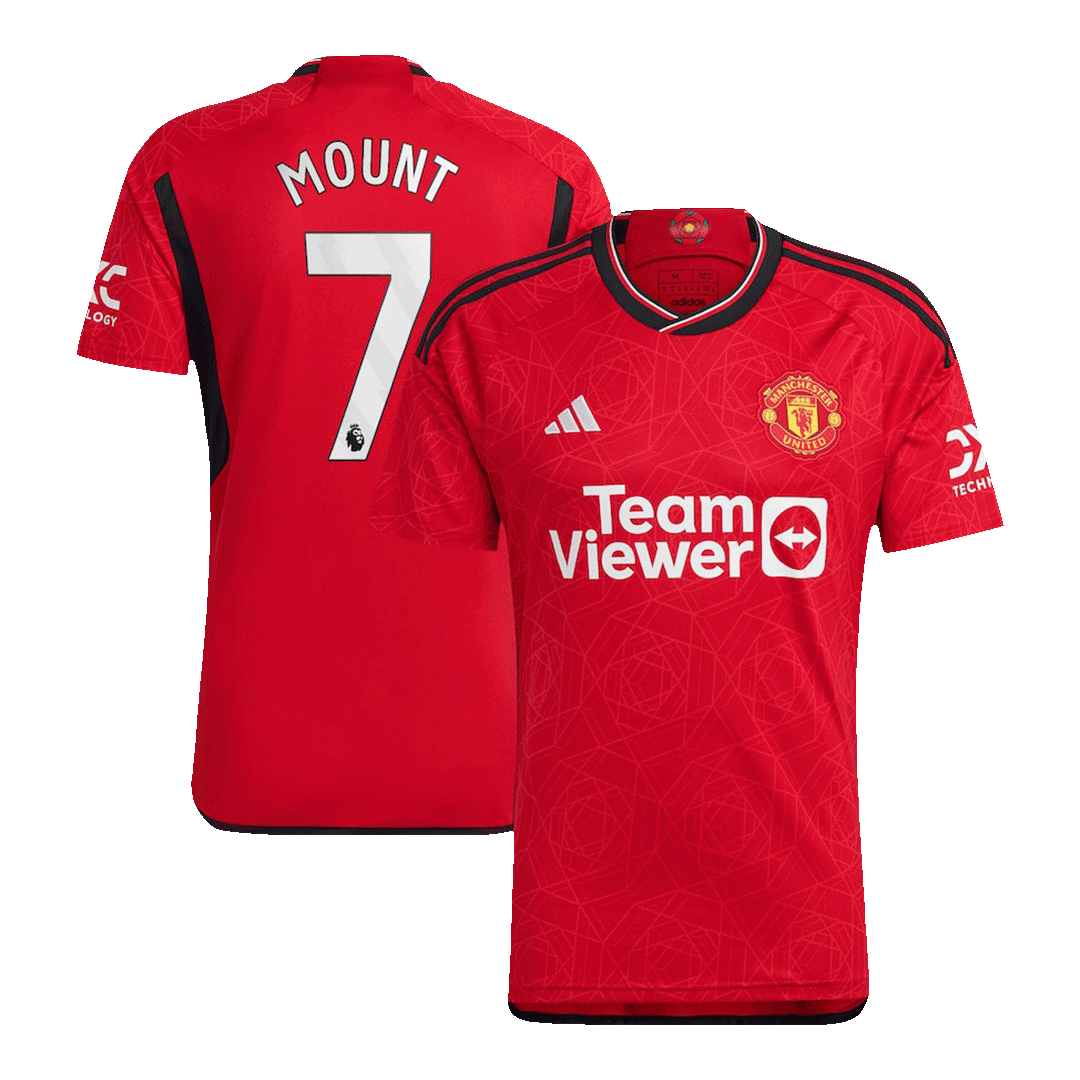 MOUNT #7 Manchester United Home Jersey 2023/24 - Long Sleeve - ijersey