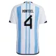 MONTIEL #4 Argentina Jersey 2022 Authentic Home World Cup -THREE STARS - ijersey