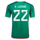 H.LOZANO #22 Mexico Jersey 2022 Authentic Home - ijersey
