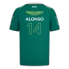 Fernando Alonso #14 Aston Martin Aramco Cognizant F1 Racing Team Fernando Alonso Driver T-Shirt 2024 - ijersey