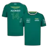 Fernando Alonso #14 Aston Martin Aramco Cognizant F1 Racing Team Fernando Alonso Driver T-Shirt 2024 - ijersey