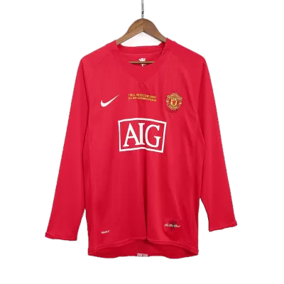 Manchester United Jersey 2007/08 Home Retro - Long Sleeve - UCL Final - ijersey