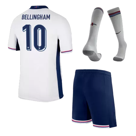 Youth BELLINGHAM #10 England Jersey Whole Kit EURO 2024 Home - ijersey