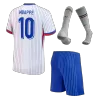 Youth MBAPPE #10 France Jersey Whole Kit EURO 2024 Away - ijersey