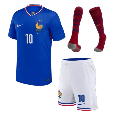 Youth MBAPPE #10 France Jersey Whole Kit EURO 2024 Home - ijersey