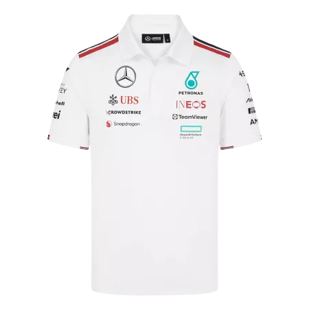 Mercedes AMG Petronas F1 Racing Team Polo White 2024 - ijersey