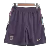 England Soccer Shorts Euro 2024 Away Purple - ijersey