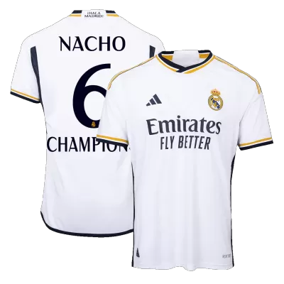 NACHO #6 CHAMPIONS Real Madrid Jersey 2023/24 Authentic Home - ijersey