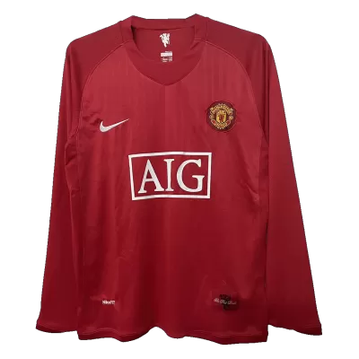 Manchester United Jersey 2007/08 Home Retro - Long Sleeve - ijersey