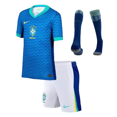 Youth Brazil Jersey Whole Kit Copa America 2024 Away - ijersey