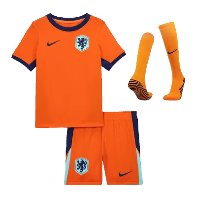 Youth Netherlands Jersey Whole Kit EURO 2024 Home - ijersey