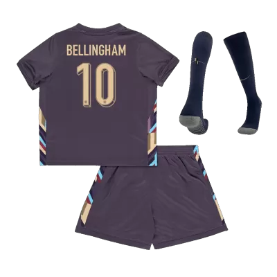 Youth BELLINGHAM #10 England Jersey Whole Kit EURO 2024 Away - ijersey