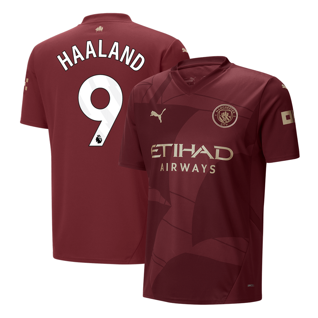 Petit maillot extérieur Haaland 9 Manchester City 2023 24 excellent