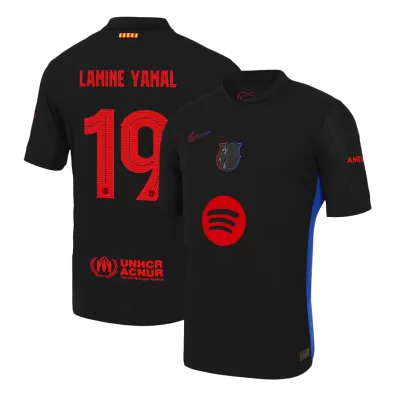 LAMINE YAMAL #19 Barcelona Jersey 2024/25 Authentic Away- UCL（Spotify Logo Without Text） - ijersey