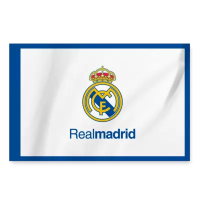 Real Madrid Team Flag White - ijersey