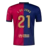 F.DE JONG #21 Barcelona Jersey 2024/25 Home - Spotify Logo Without Text - ijersey