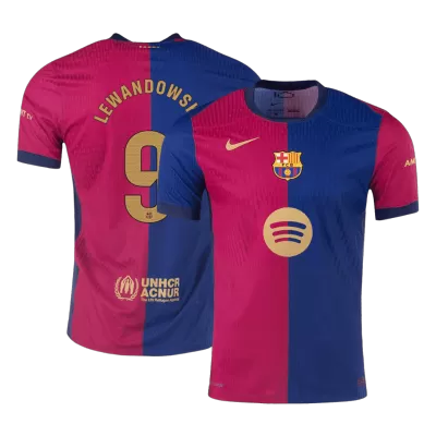 LEWANDOWSKI #9 Barcelona Jersey 2024/25 Authentic Home - Spotify Logo Without Text - ijersey