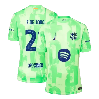 F.DE JONG #21 Barcelona Jersey 2024/25 Third Away - UCL（Spotify Logo Without Text） - ijersey