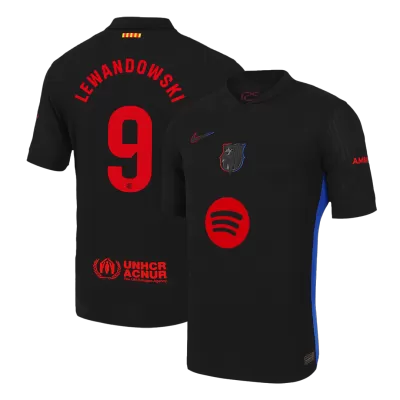 LEWANDOWSKI #9 Barcelona Jersey 2024/25 Authentic Away - Spotify Logo Without Text - ijersey