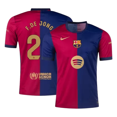 F.DE JONG #21 Barcelona Jersey 2024/25 Home - Spotify Logo Without Text - ijersey