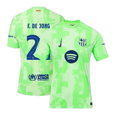 F.DE JONG #21 Barcelona Jersey 2024/25 Third Away- UCL（Spotify Logo Without Text） - ijersey