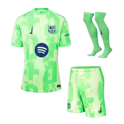 Barcelona Jersey Whole Kit 2024/25 Third- UCL (Spotify Logo Without Text) - ijersey